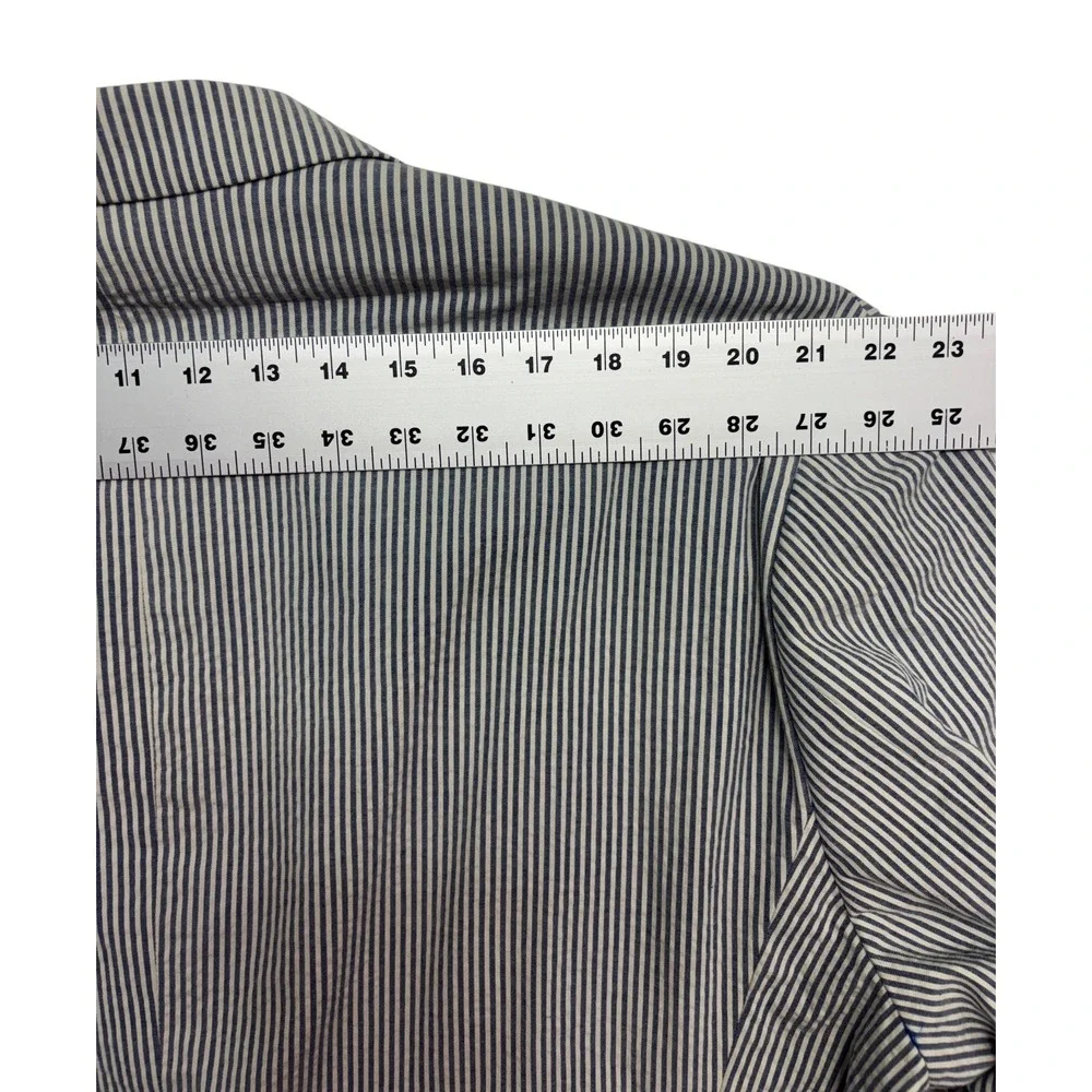 Jos A Bank 1905 50R Blue White Stripe Seersucker Blazer Jacket Sport Coat Cotton